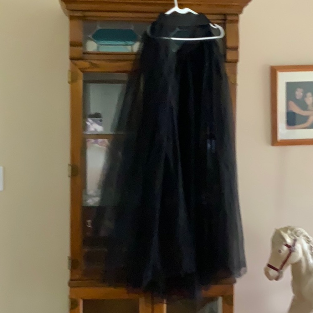 Elegant Black Tulle Skirt